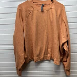 Vuori The Rise The Shine Drop Shoulder Crewneck Cropped Sweatshirt Size L